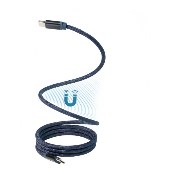 Magsle cablu USB-C magnetic de 60 W  albastru închis