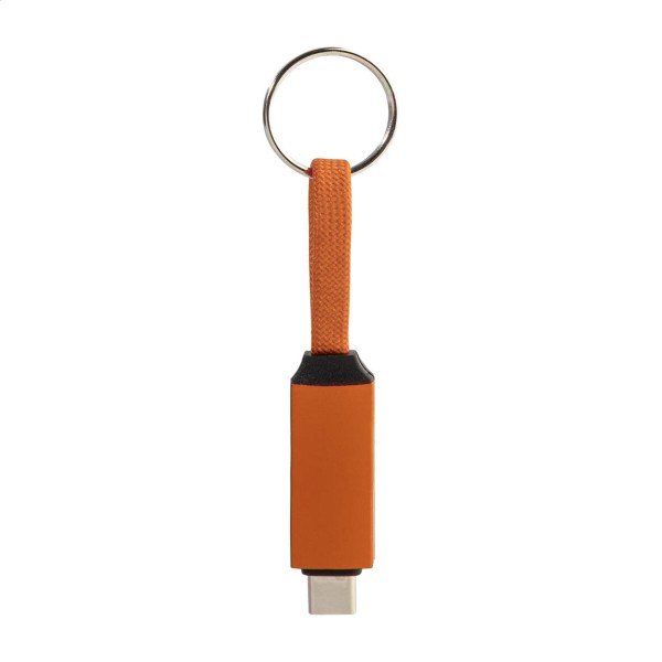 Keycab breloc cu cablu USB-C de 60 W  portocaliu