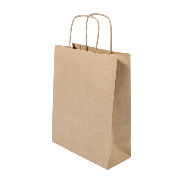Papbag M pungă de hârtie pentru cadouri, medie  natural