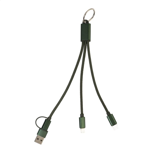 Rafob breloc cu cablu de încărcare USB  verde închis
