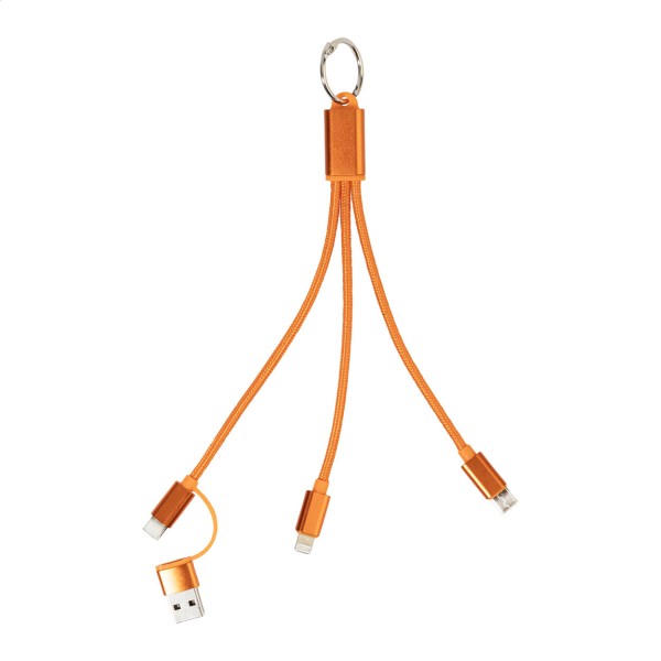 Rafob breloc cu cablu de încărcare USB  portocaliu