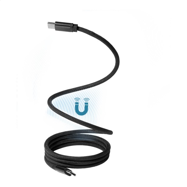 Magsle cablu USB-C magnetic de 60 W  negru
