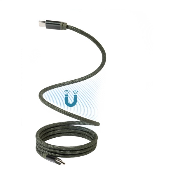 Magsle cablu USB-C magnetic de 60 W  verde închis